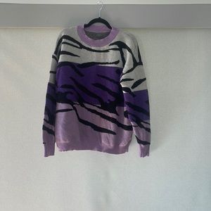 Amazon purple tiger stripped sweater